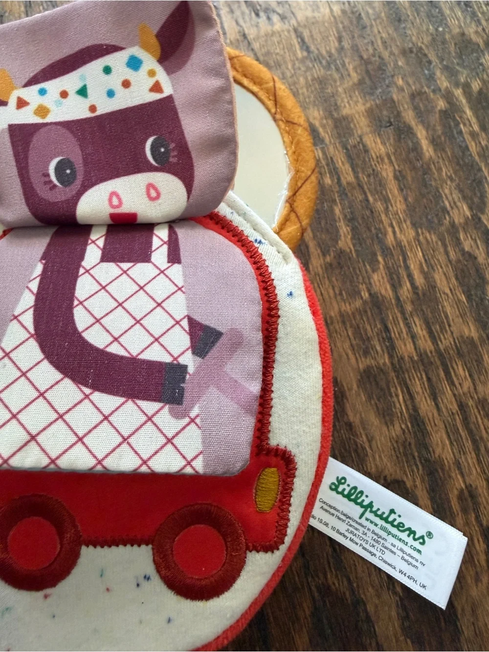 Lilliputiens Farm Car Activity Panel Plush Steering Wheel Baby Learning